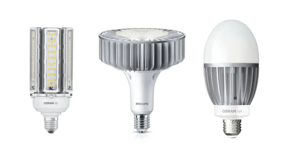 drei LED-Gasentladungslampen